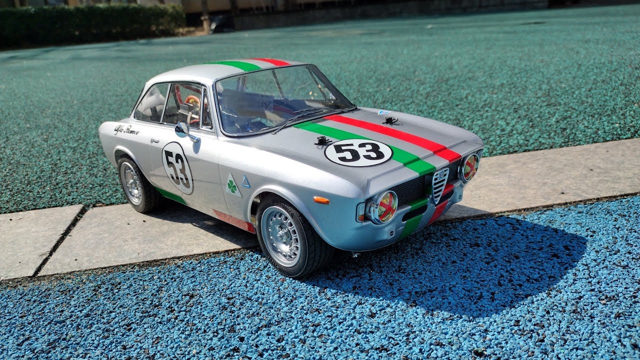 Tamiya MB-01 Alfa Romeo giulia sprint First run with body#tamiya #田宮 #タミヤ #ラジコン #mb01 #tamiyamodels