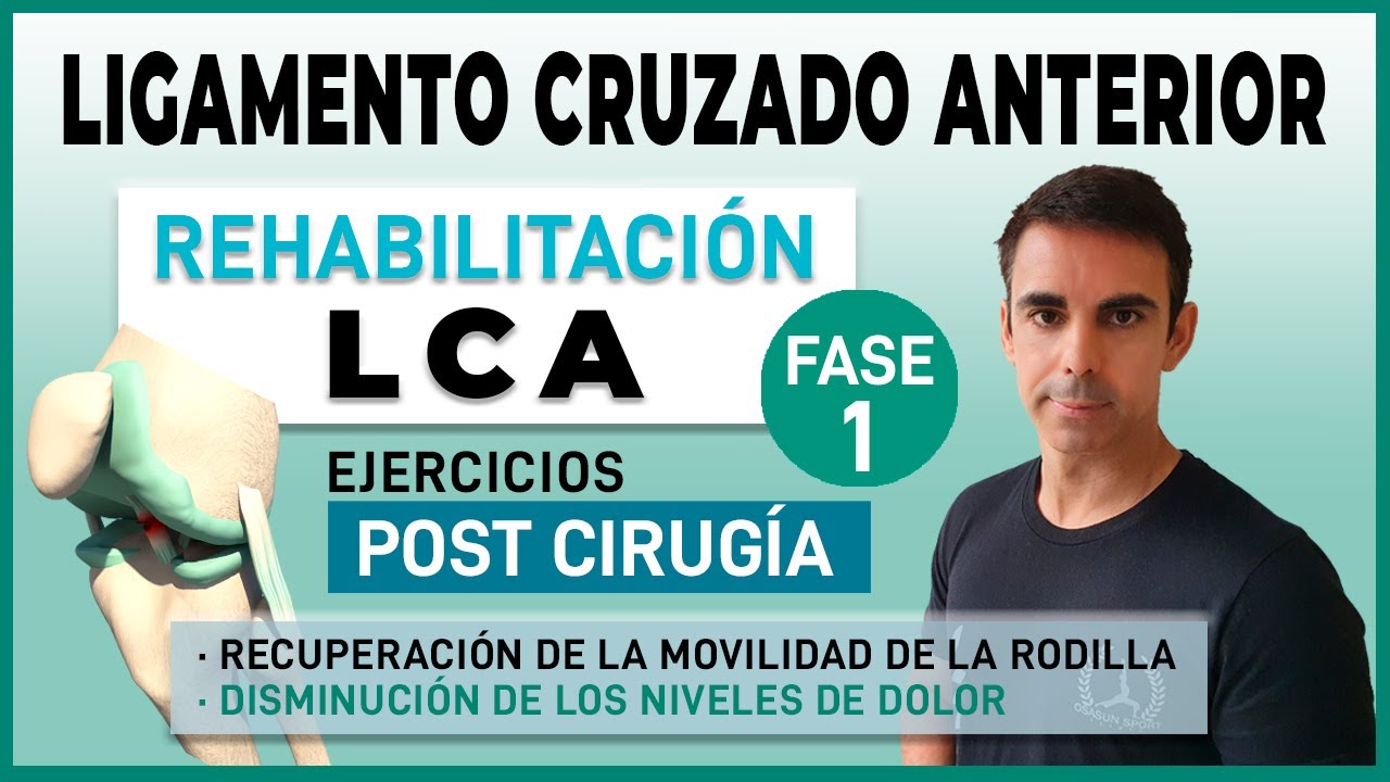 ★ 𝗟𝗶𝗴𝗮𝗺𝗲𝗻𝘁𝗼 𝗰𝗿𝘂𝘇𝗮𝗱𝗼 𝗮𝗻𝘁𝗲𝗿𝗶𝗼𝗿 𝗟𝗖𝗔 operado ★ 𝗘𝗷𝗲𝗿𝗰𝗶𝗰𝗶𝗼𝘀 𝗙𝗔𝗦𝗘 𝟭 | Rehabilitación Post Cirugía