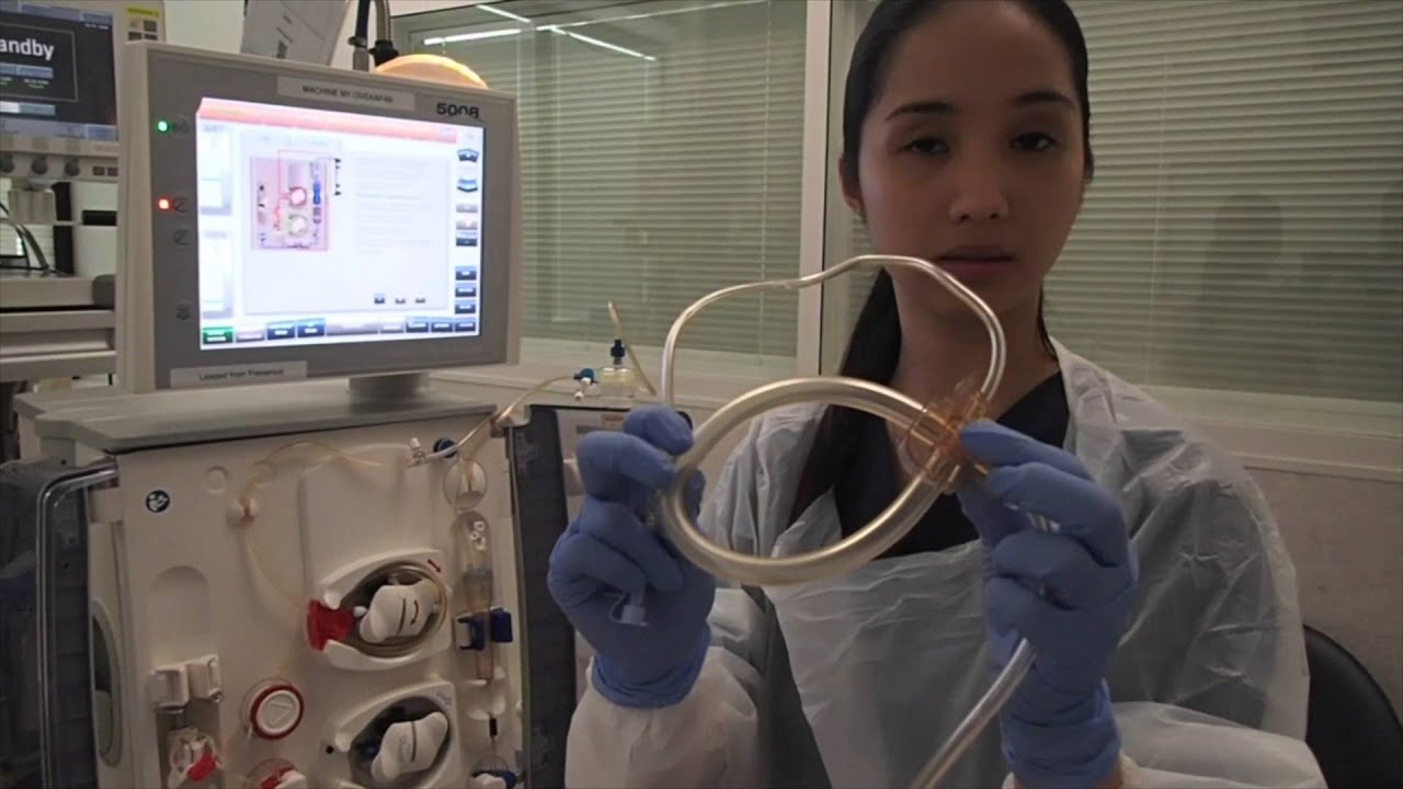 Setting up a Haemodialysis Machine   Fresenius 5008