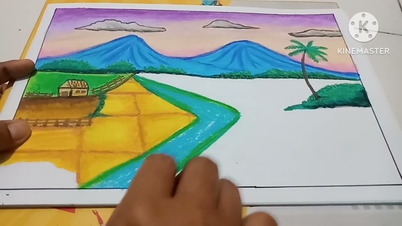 Menggambar pemandangan