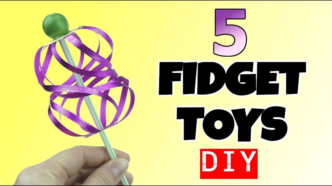 5 EASY DIY FIDGET TOYS - HOW TO MAKE DIY TOYS FOR KIDS AT HOME -STRESS RELIEVERS DIYS- STRAW TOYS