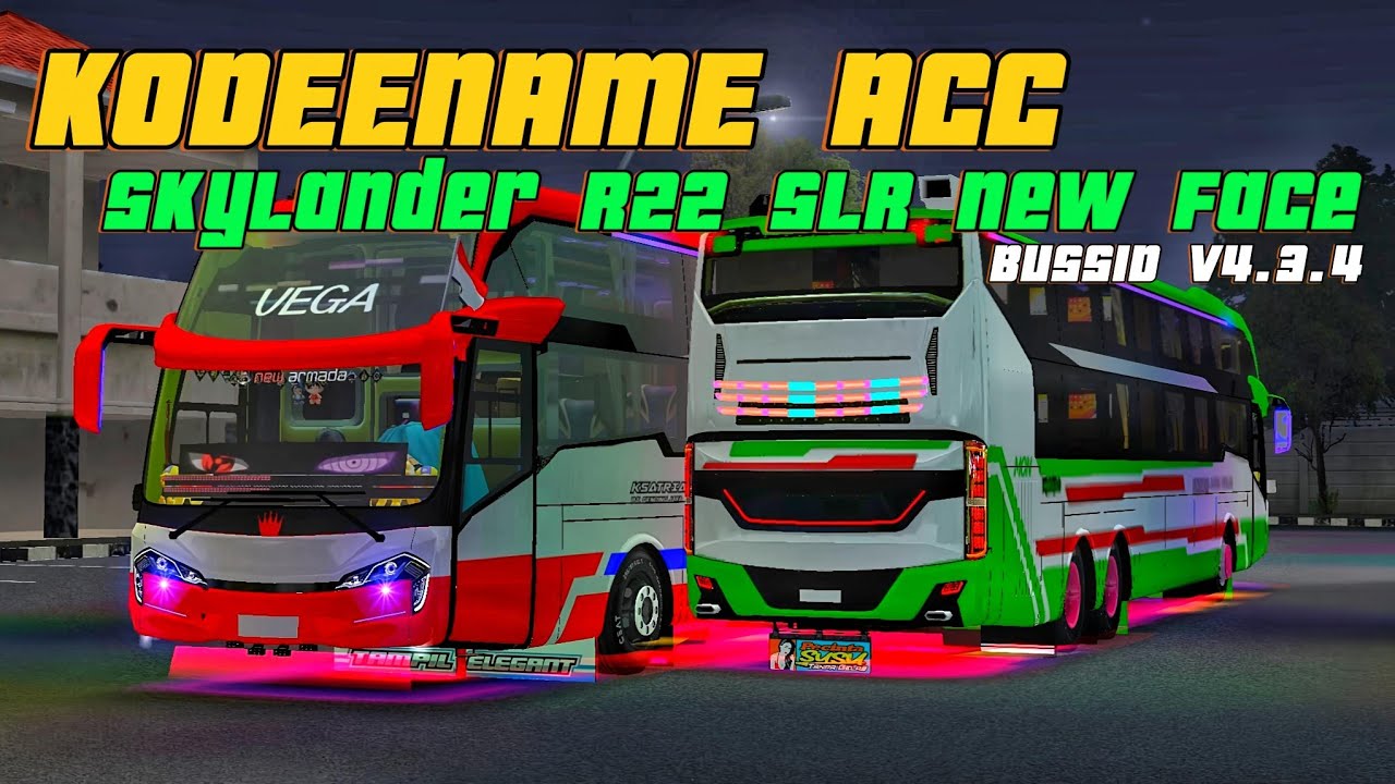 RIVIEW‼️ KODENAME ACC SKYLENDER R22 SLR NEW FACE|BUSSID V4.3.4