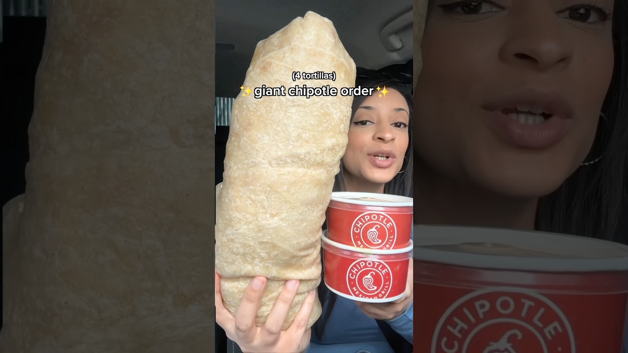 My 4 tortilla giant chipotle burrito order 🌯