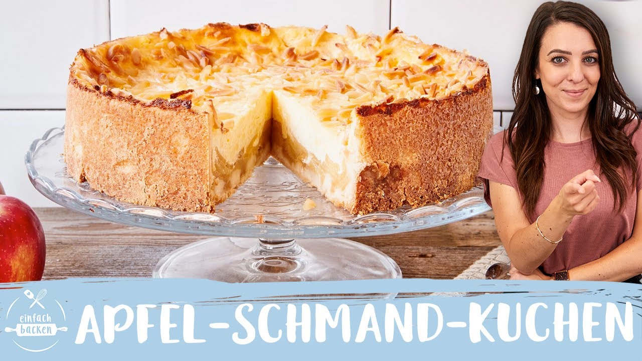 Apfel-Schmandkuchen |  Schneller Apfel-Puddingkuchen  🍎😍  I Einfach Backen
