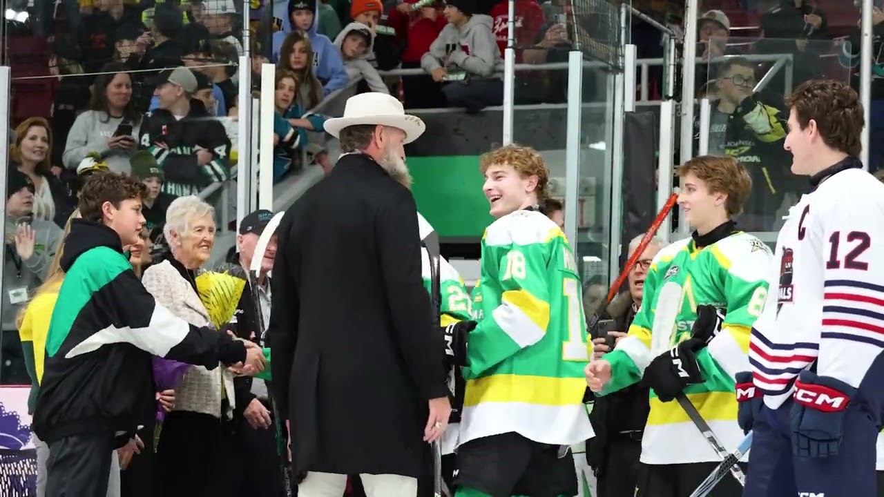 Opening ceremonies Joe Thornton Tribute Game 
