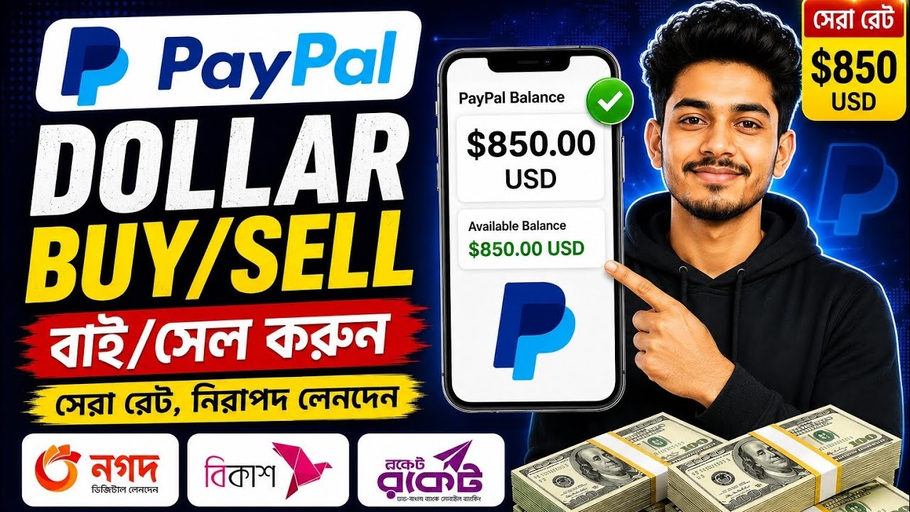 PayPal Dollar Buy Sell Bangladesh | Dollar Exchange website Bangladesh 