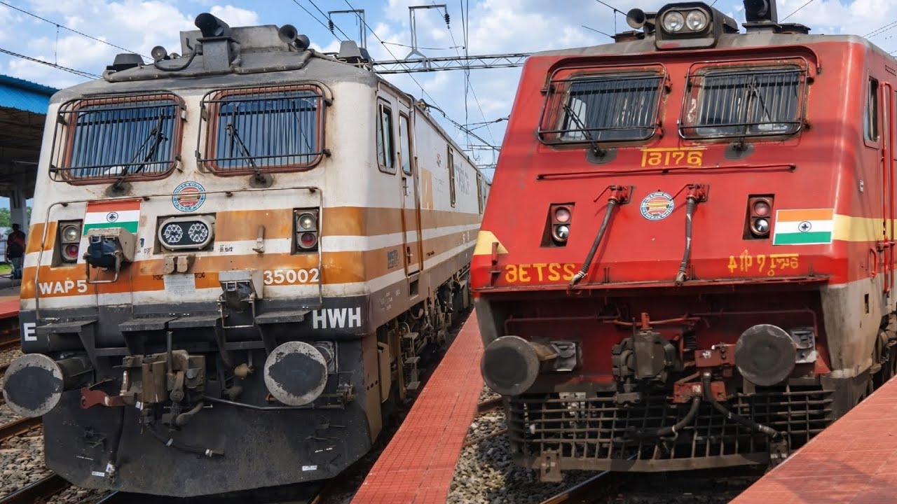 ⚡ Double Electric Power! WAP-5 & WAP-7 Rare Side-by-Side View