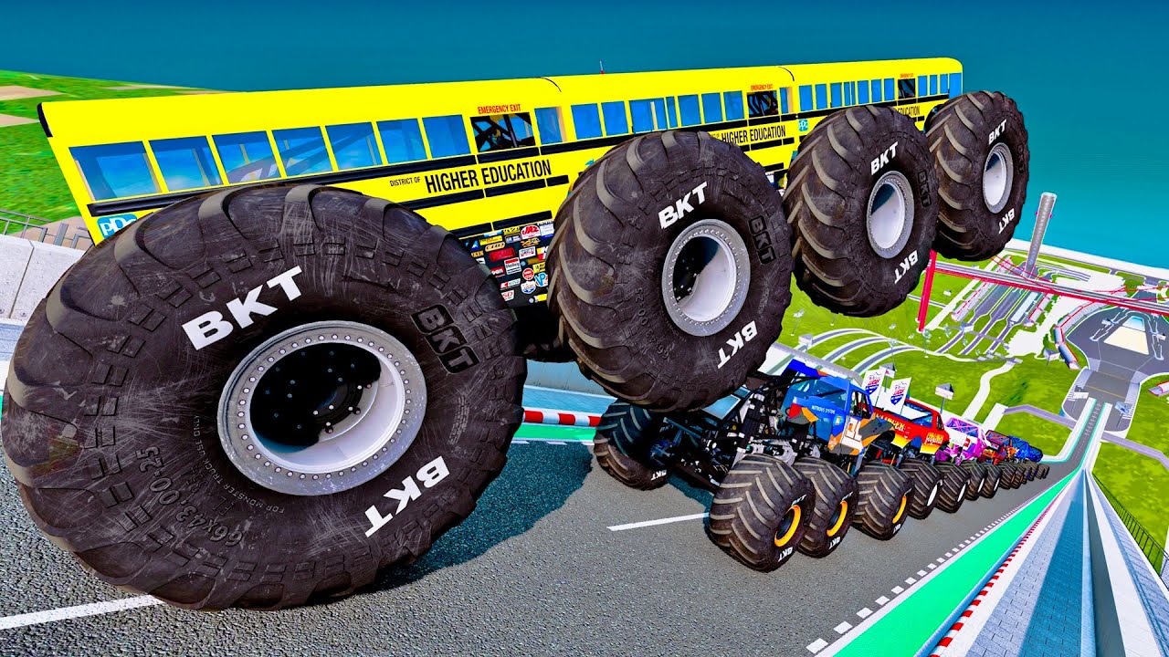 Stunt Showdown: Monster Truck Car Jump Extravaganza!