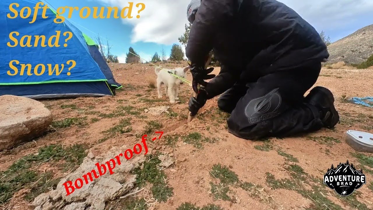 How to stake a tent in soft ground, without fancy stakes like a pro!