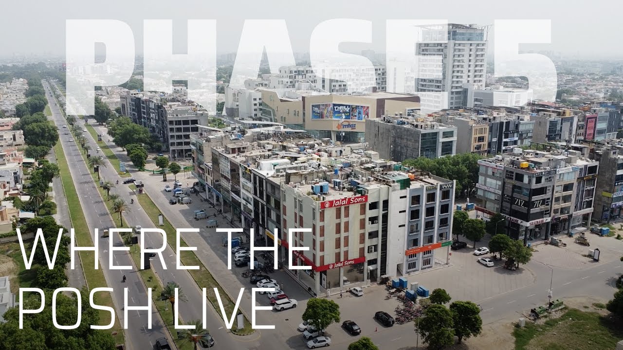DHA PHASE 5 LAHORE | KHAYABAN-E-JINNAH | PENTA SQUARE | WATEEN CHOWK | LGS | TNS | DRONE VIEW 2024