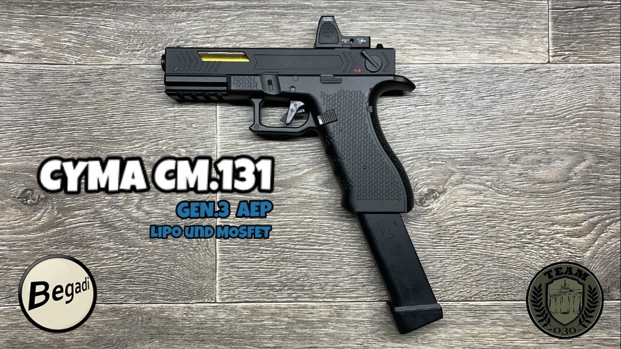 [REVIEW] CYMA CM.131 Gen.3 AEP Pistole  LiPo und Mosfet (Red Dot- ready) inkl. Gearbox-Montage