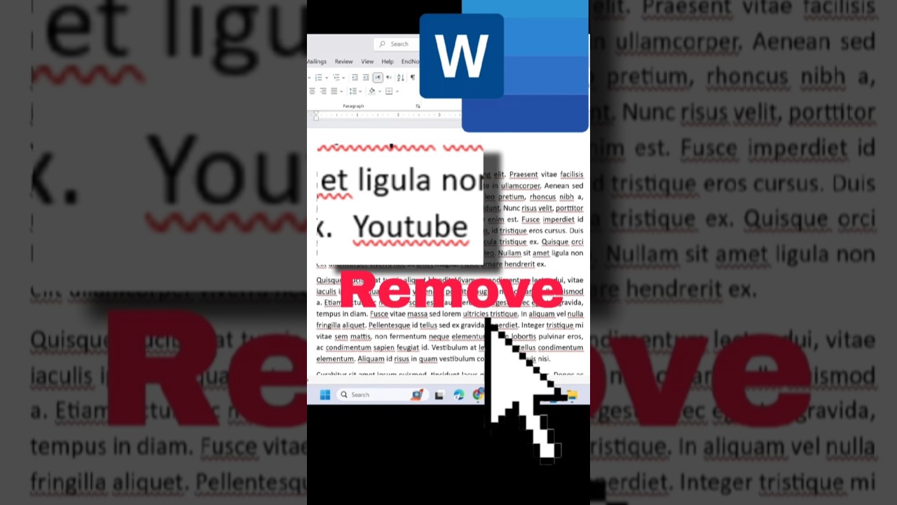 How to Remove Red Underline in MS Word (Easy Fix) #shorts #msword #tricks #asmr
