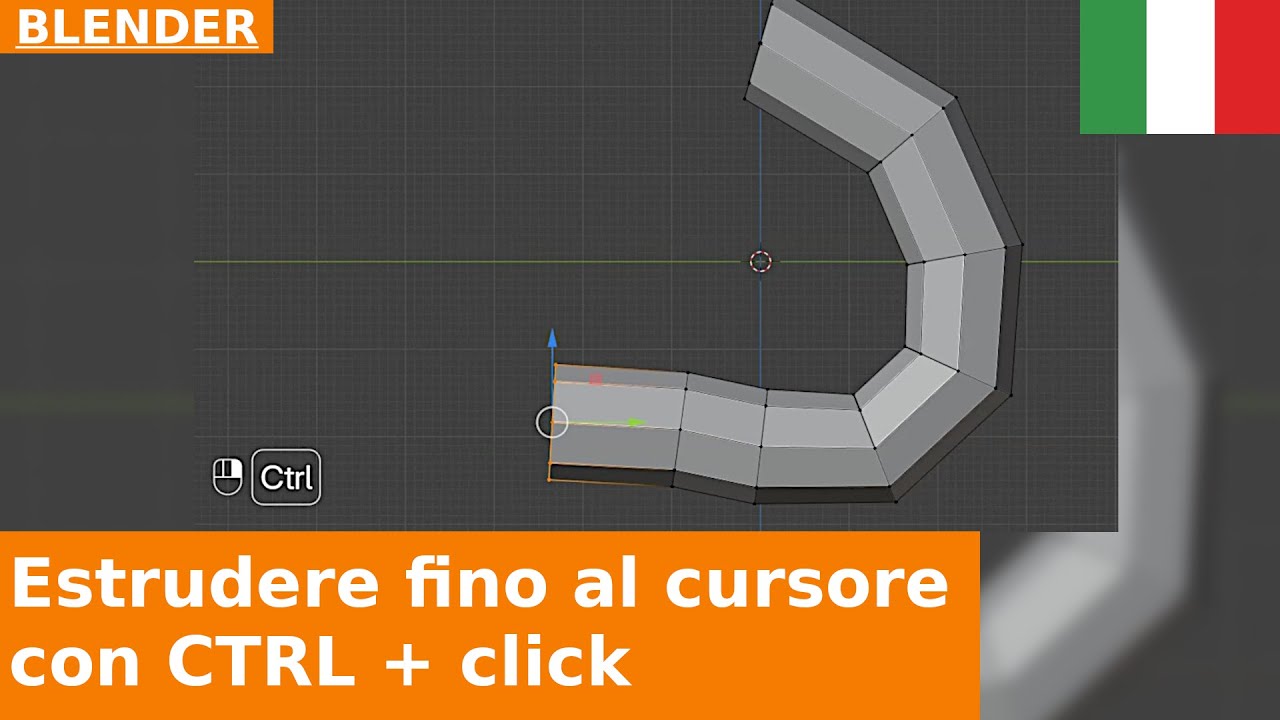 🇮🇹 Blender Quick Tip | Lo strumento Extrude to Cursor (CTRL + click destro)