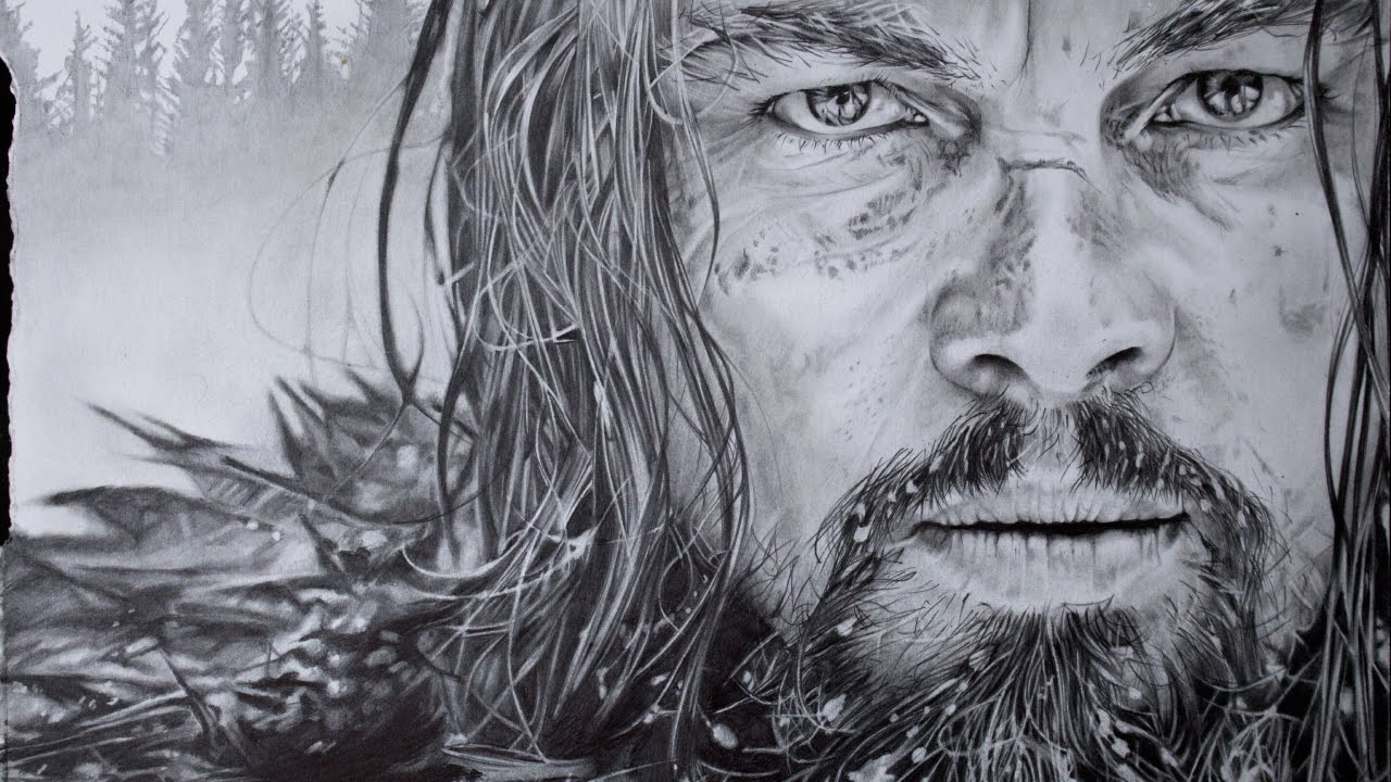 Hyperrealistic Art - Drawing Leonardo DiCaprio - The Revenant Movie