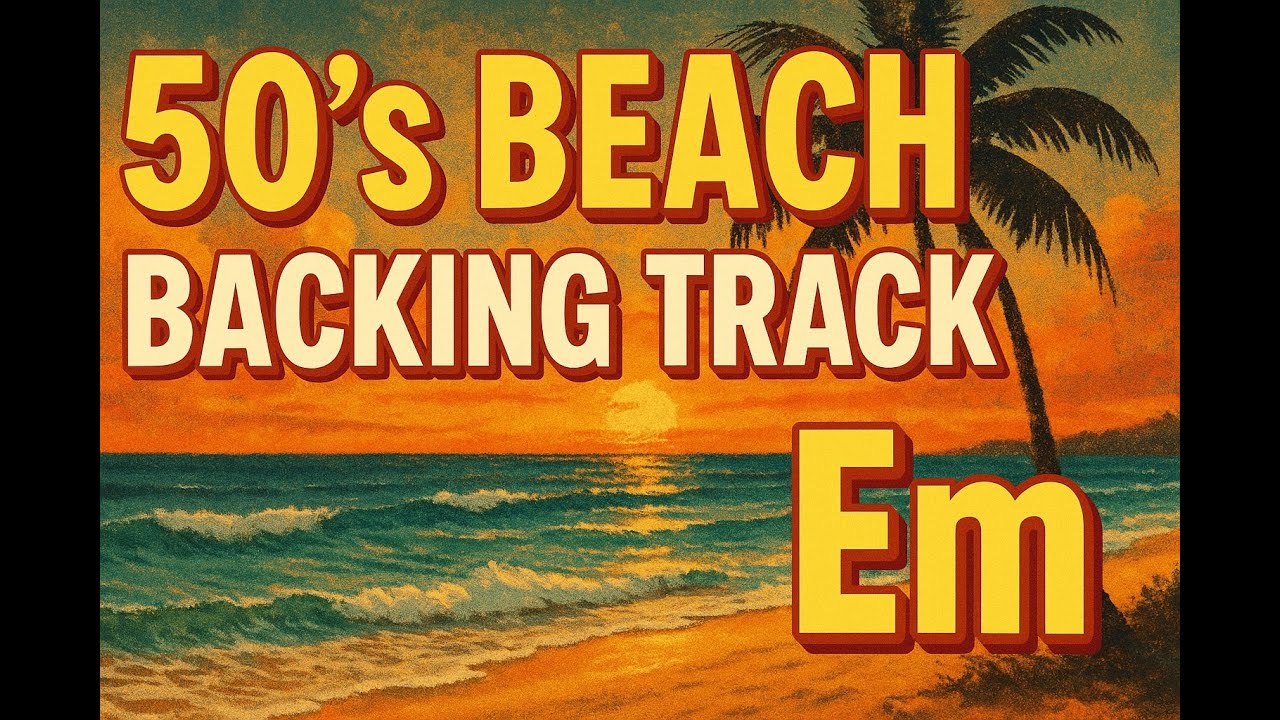 Epic 50’s Surf Rock Backing Track in Em – Vintage Guitar Jam for Beach Party Vibes
