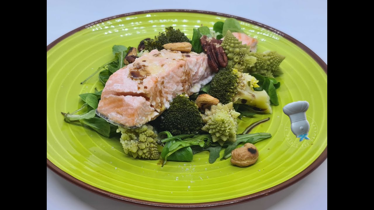 Recette de saumon aux 2 choux et fruits secs