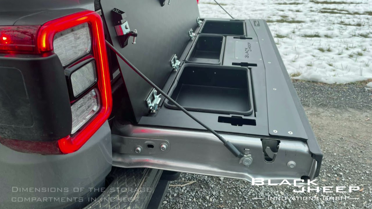 Jeep Wrangler Gladiator. We create storage space in the Jeep Gladiator! Tailgate modification set!
