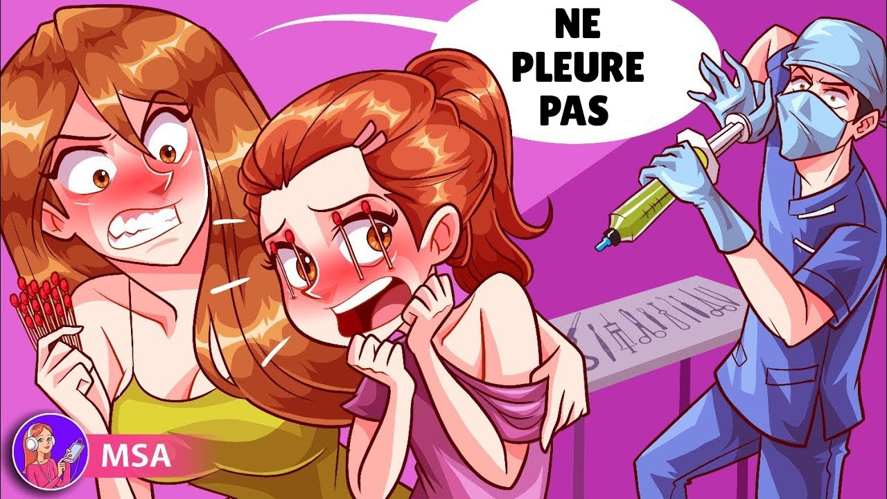 Maman ne me laisse jamais pleurer. Je suis allergique aux larmes