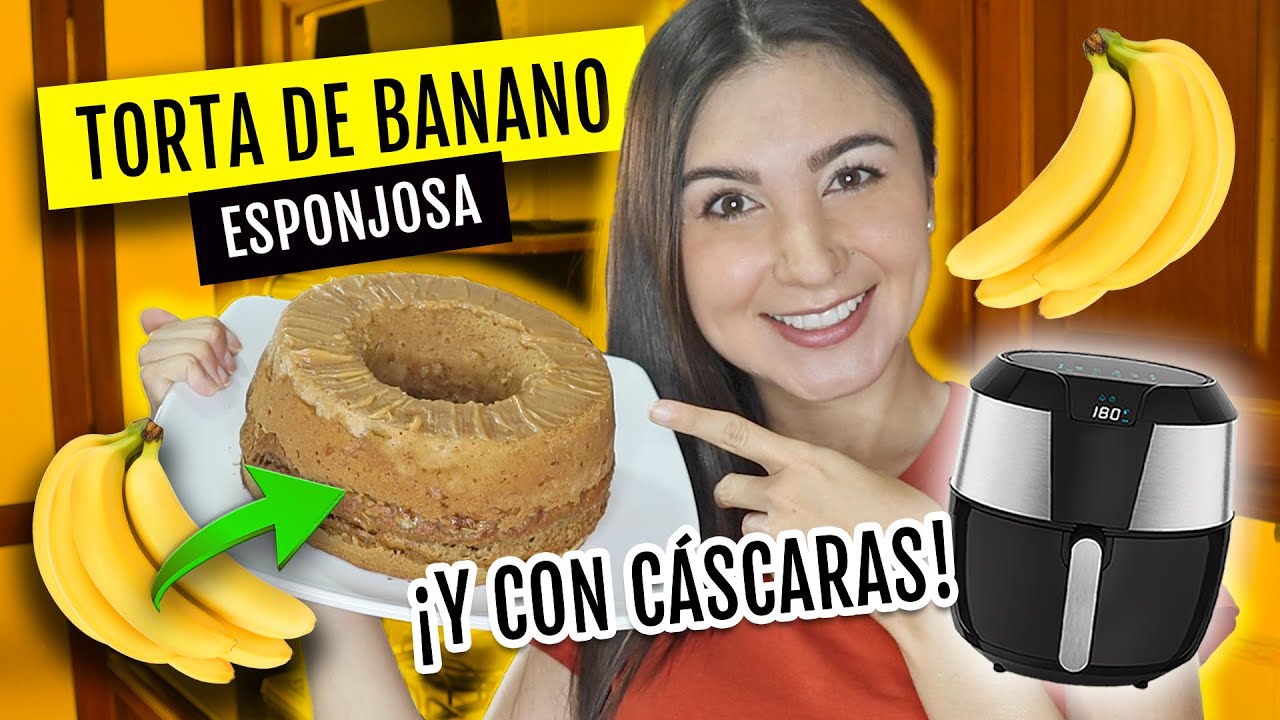 TORTA DE BANANA 🍌  con LA CÁSCARA en #AirFryer | Do It! Laura