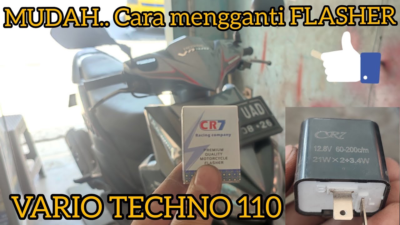 MUDAH CARA MENGGANTI FLASHER VARIO TECHNO 110