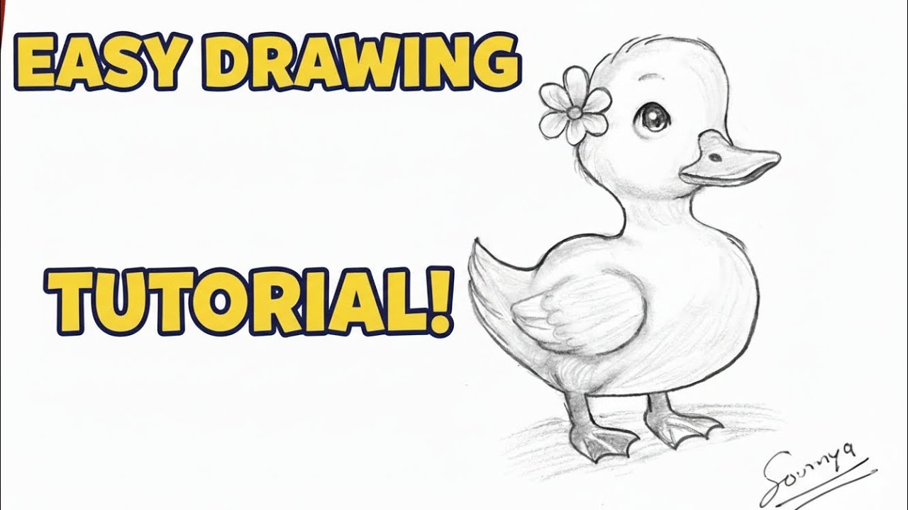 How to draw duck|Step-by-Step Duck Drawing for Beginners (Simple & Cute)