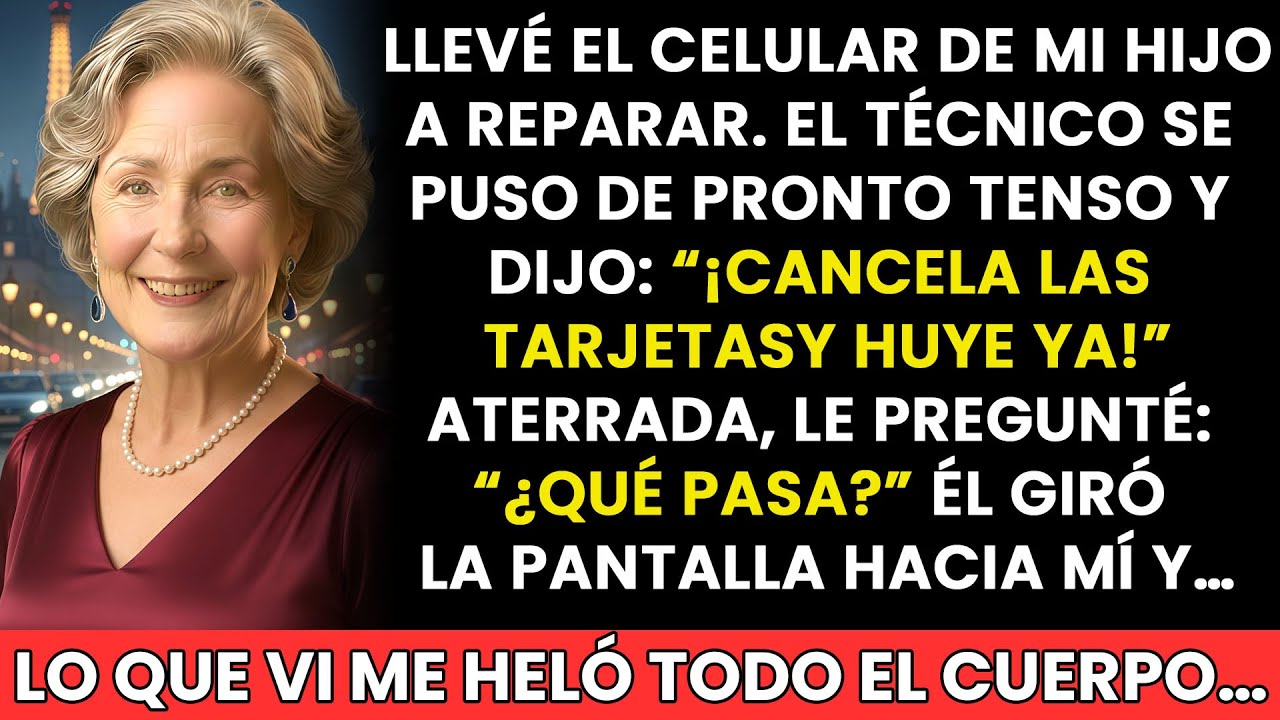 Llevé el celular de mi hijo a reparar. El técnico dijo: “Cancela las tarjetas y corre”