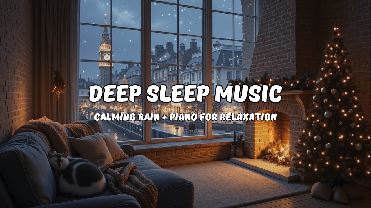 Warm Cabin Snow 🎅 Gentle Piano Music for Cozy Relaxation