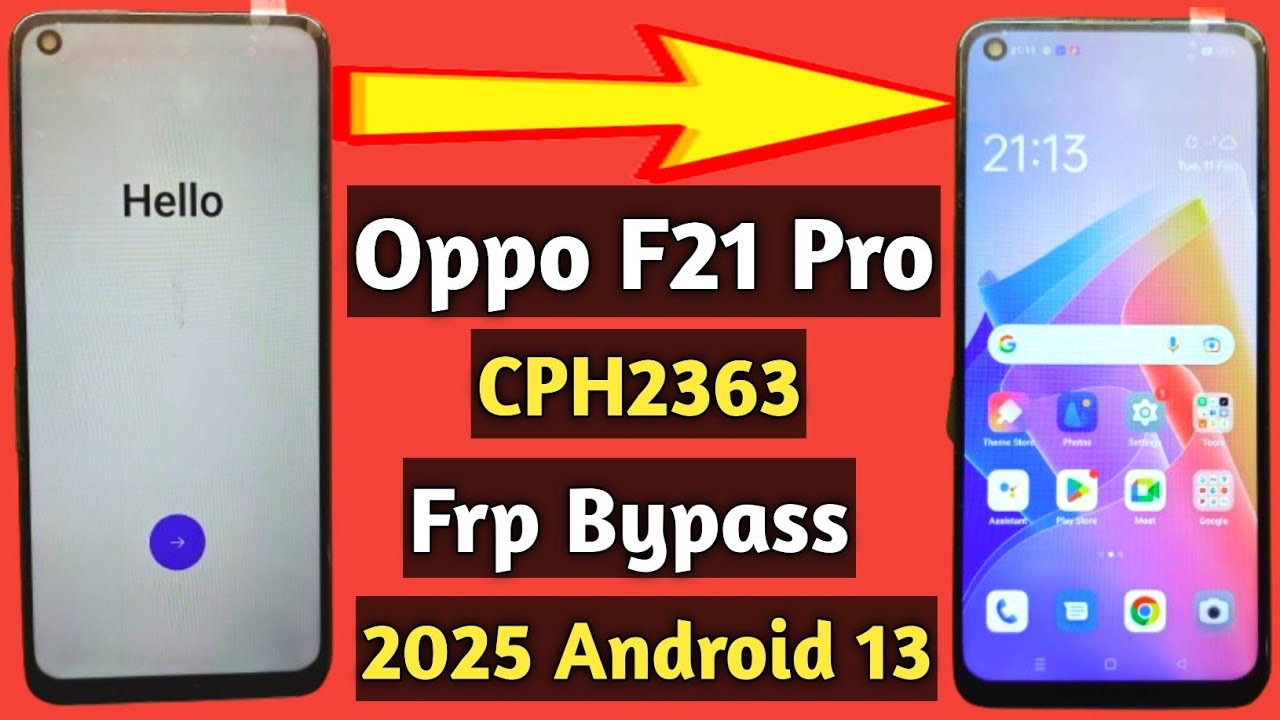 Oppo f21 pro frp unlock without pc | Oppo cph2363 frp bypass | Oppo f21 pro frp bypass android 13