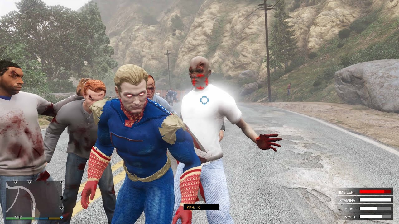GTA 5 - Zombie Apocalypse get wipe out by Homelander