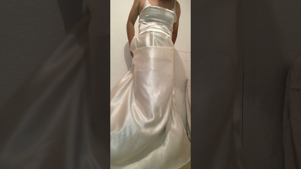 Trash Dress Ripped Wedding Dress Satín FULL