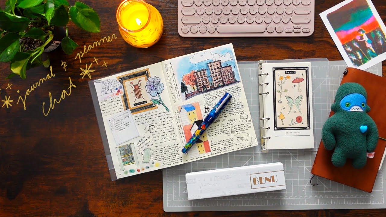 planner and journal check-in ✨ traveler's notebook, rings, midori codex, & a NEW pen!! ✨
