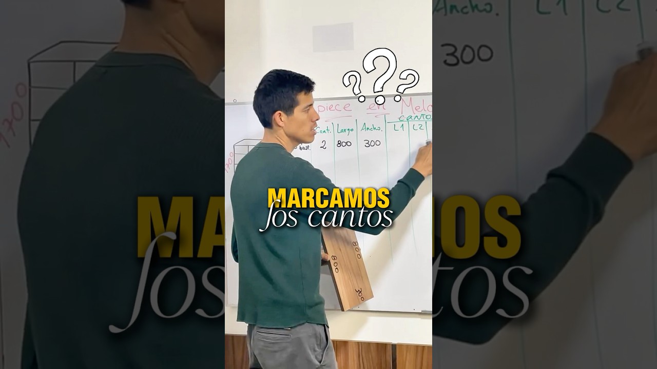 &iquest;C&oacute;mo MARCAMOS los CANTOS en la lista de DESPIECE?🧐 #andybeamelamina #melamina