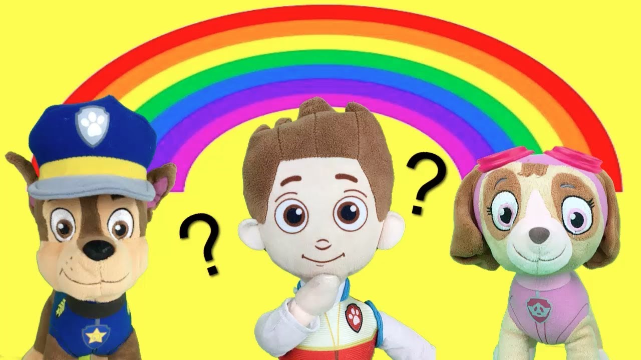 Aprender colores con juguetes Paw patrol y bebés de patrulla canina.Videos educativos de 2018
