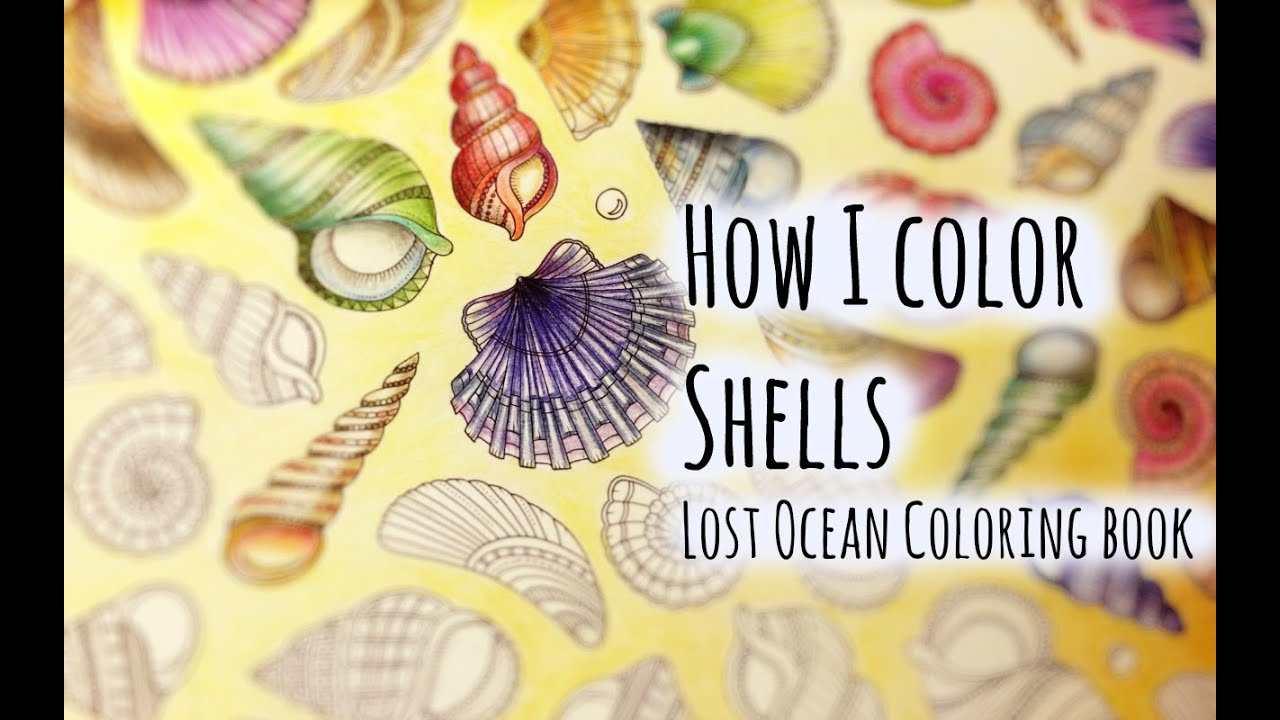 Lost Ocean Coloring Book Johanna Basford | Shell and Conch