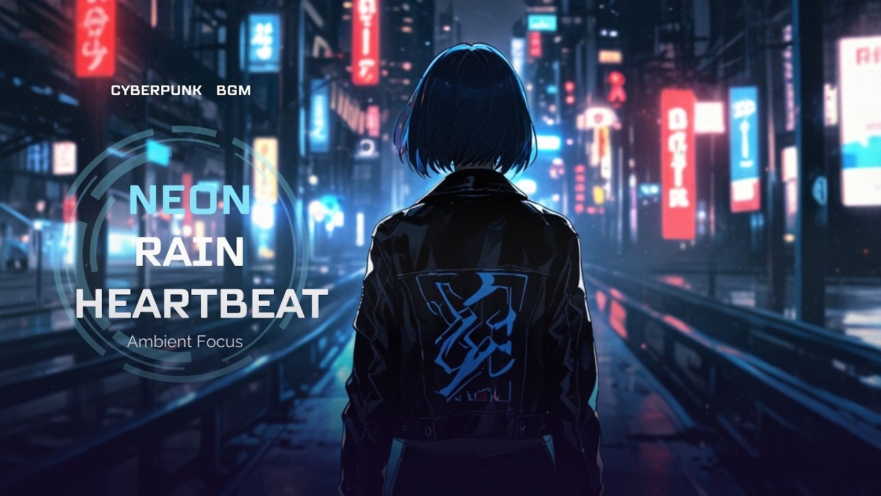 Neon Rain Heartbeat — Cyberpunk Ambient Focus BGM | Study / Coding (No Vocals)