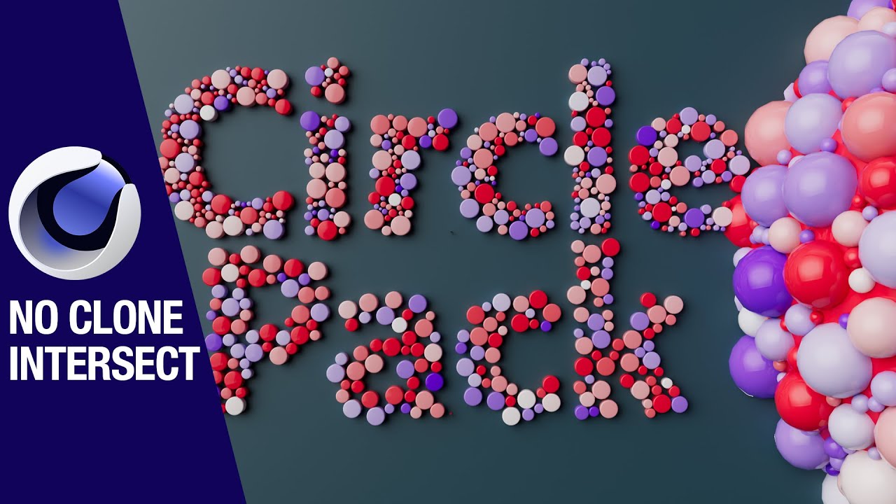 Cinema 4d Non intersecting clones with surface scale blue noise. Circle/sphere Packing