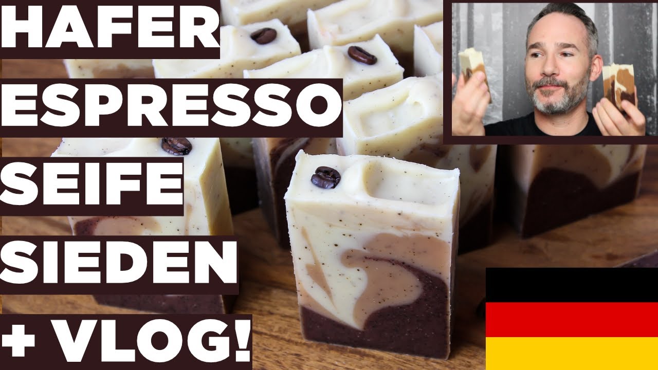 Hafer Espresso Seife Sieden - Seifenvlog DEUTSCH