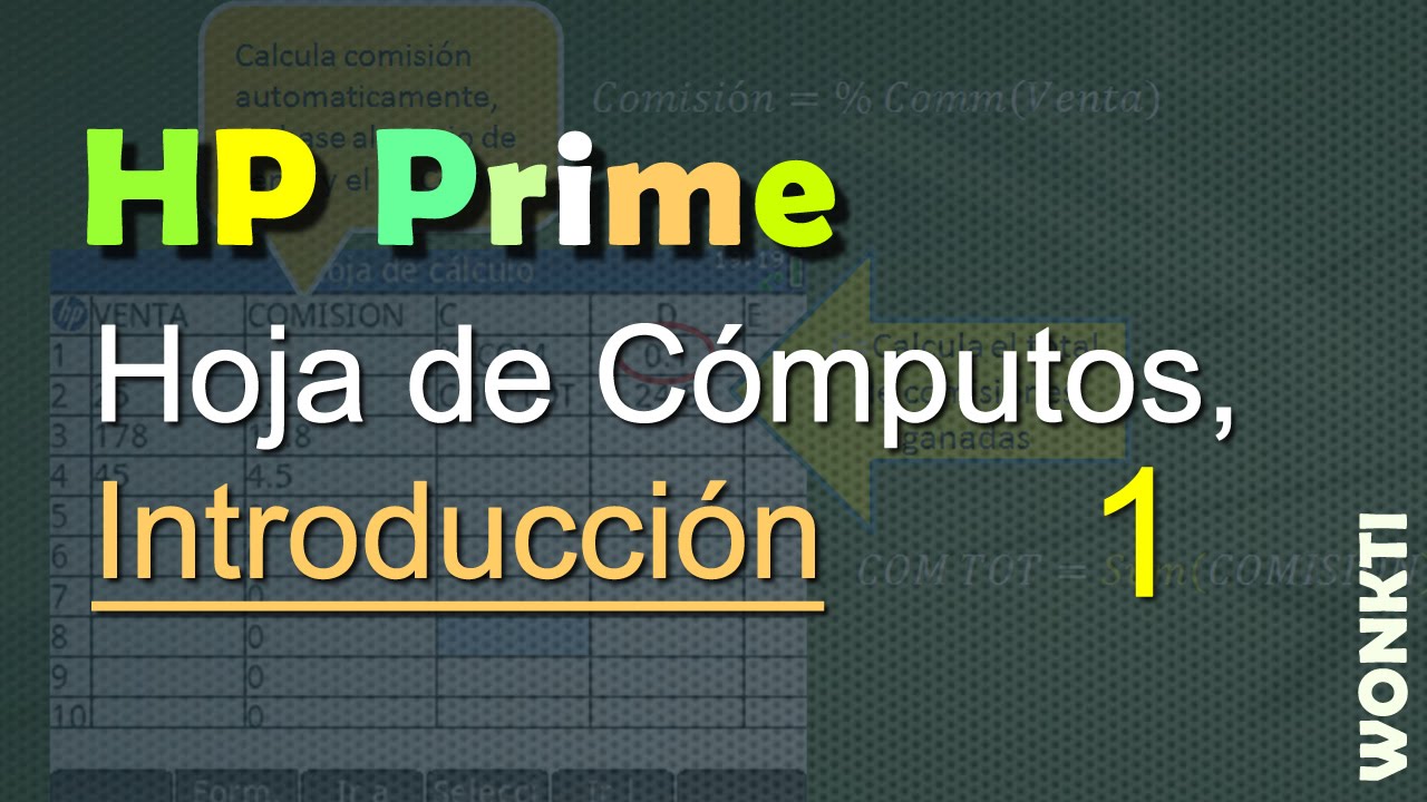 HP Prime - Hoja de Cómputos: Introducción