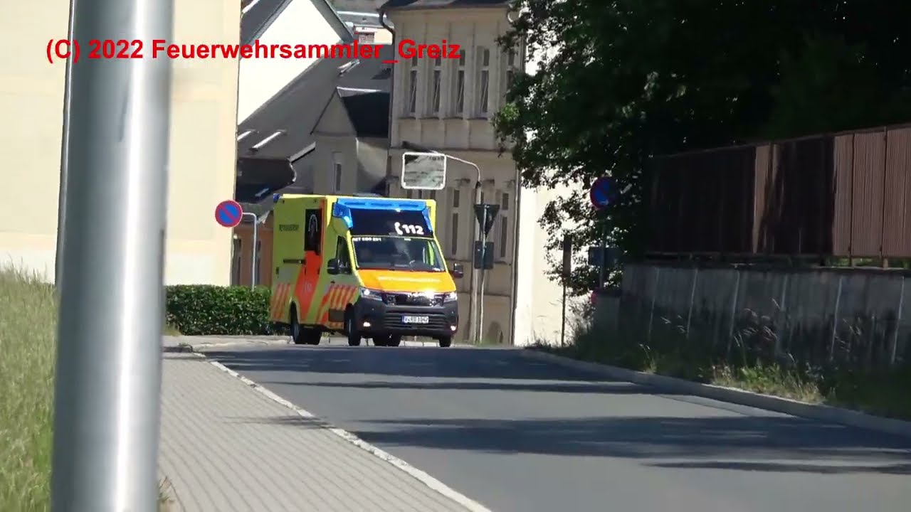 RTW 1 Berga Rettungsambulanz Greiz GmbH + RTW Falck Plauen RW Kleingera