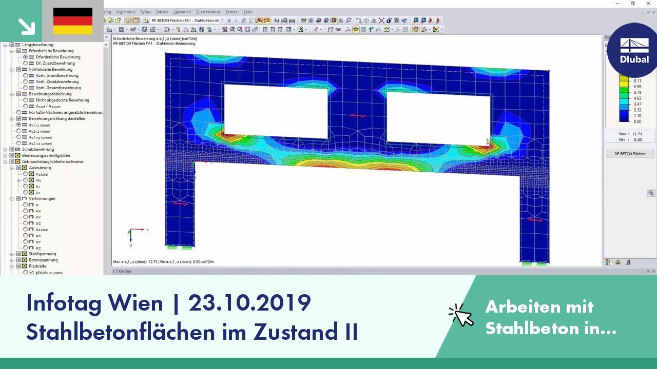 Stahlbetonflächen im Zustand II | RFEM | Infotag Wien | 23.10.2019 | 4/4