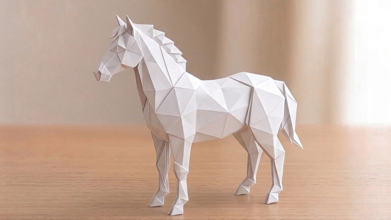 origami cheval très facile | How to Make an Origami Horse🐎| Step by Step Tutorial
