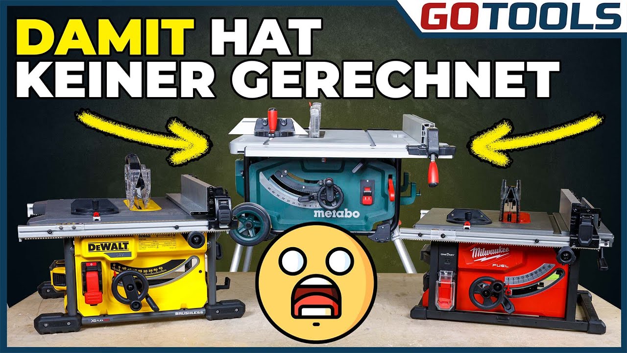Metabo schießt den Vogel ab! Akku Tischkreissägen im Vergleich | mit Punktevergabe | inkl. Verlosung