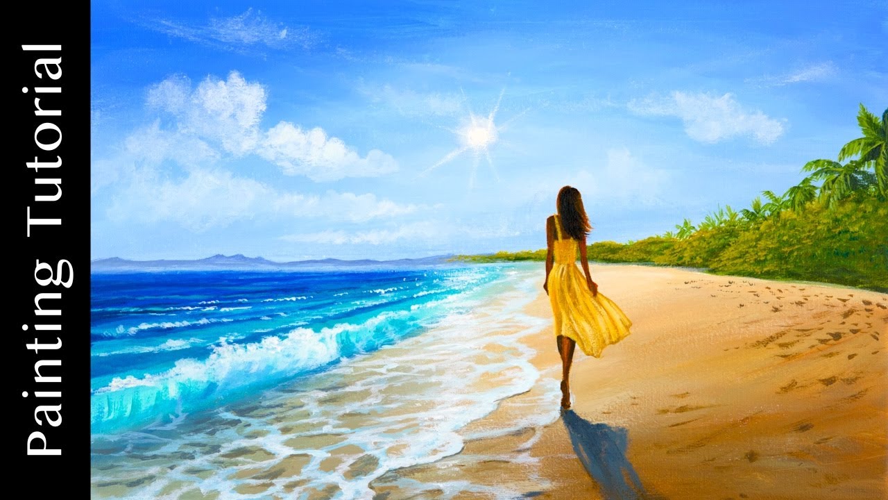 Beach Painting / Acrylic Painting Easy for Beginners ? How to Paint 28
