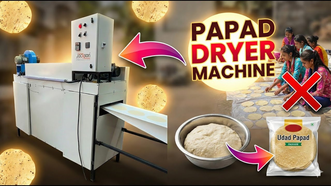Automatic पापड़ ड्रायर मशीन  Papad Dryer Automatic Machine #papaddryer #papadmakingmachine
