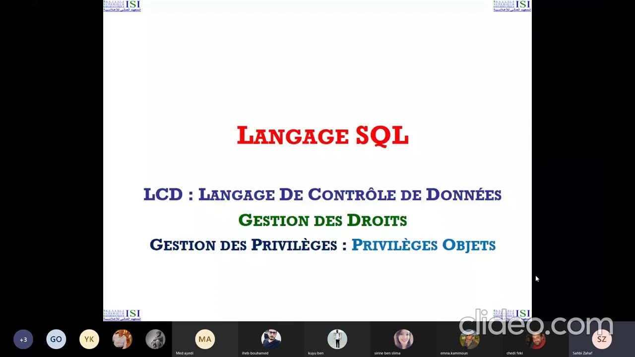 2. Administration des BD  LCD Gestion des Privilèges et des Rôles