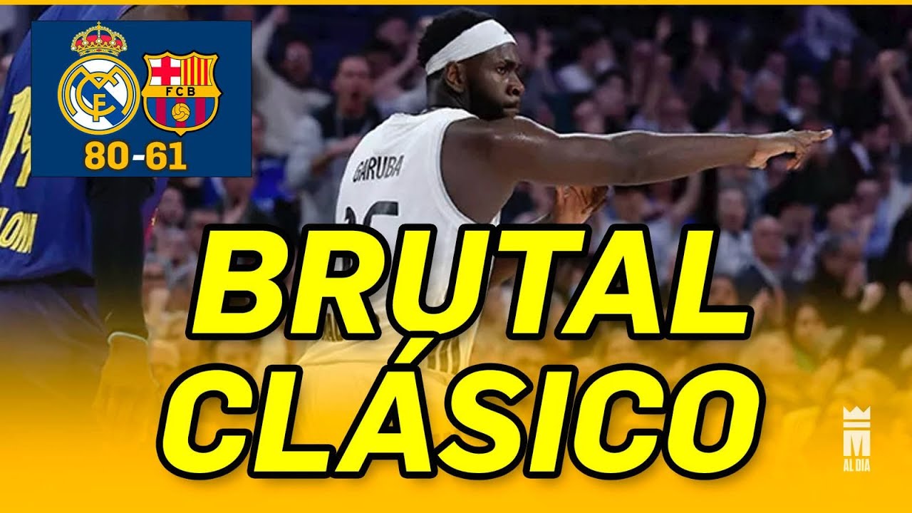🏀⚪🟣BRUTAL PARTIDO Y VICTORIA EN EL CLÁSICO | REAL MADRID 80 FC BARCELONA 61