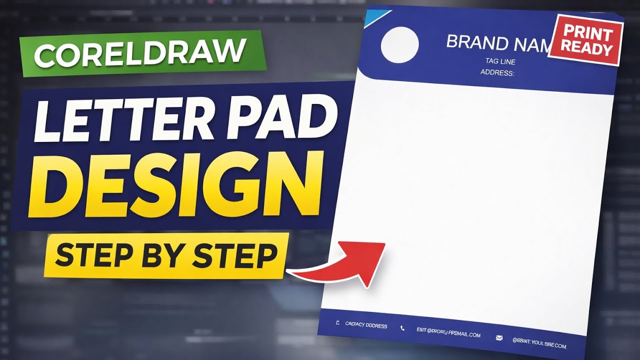 How to Create Letterhead In Coreldrawkaise | how to make letterhead in coreldraw | BR Creation