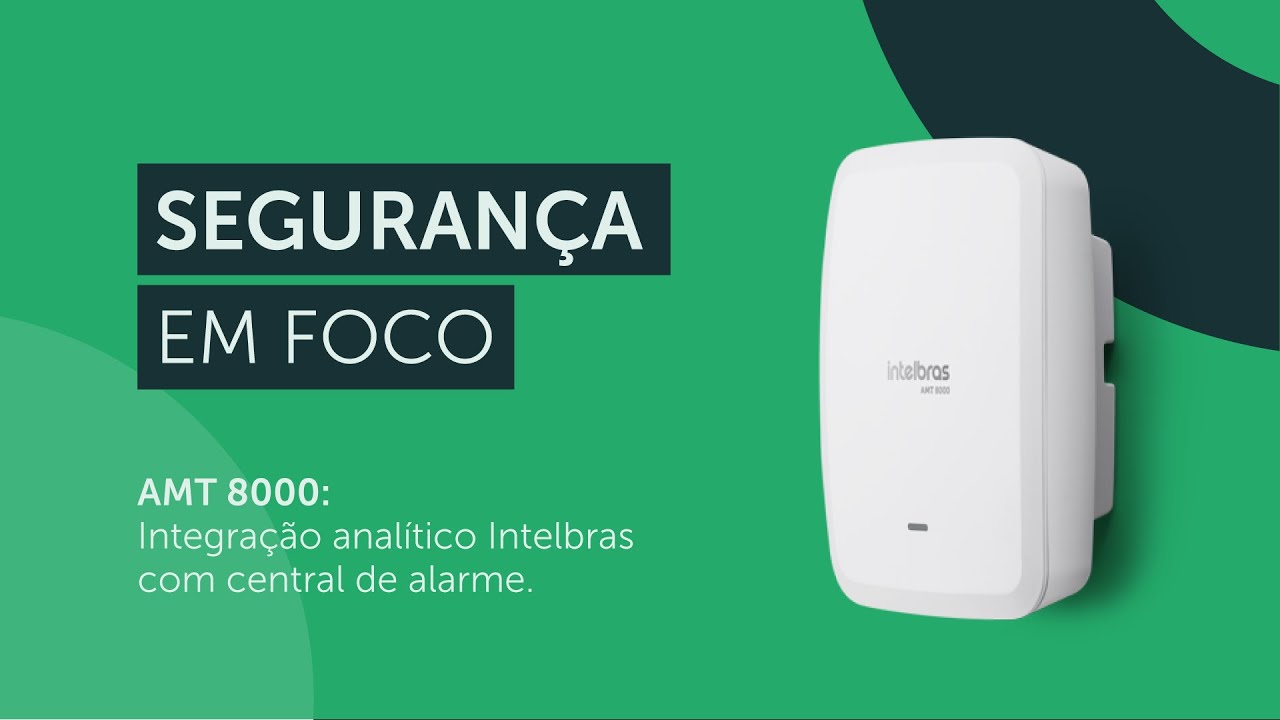 AMT 8000: Integração analítico Intelbras com central de alarme.