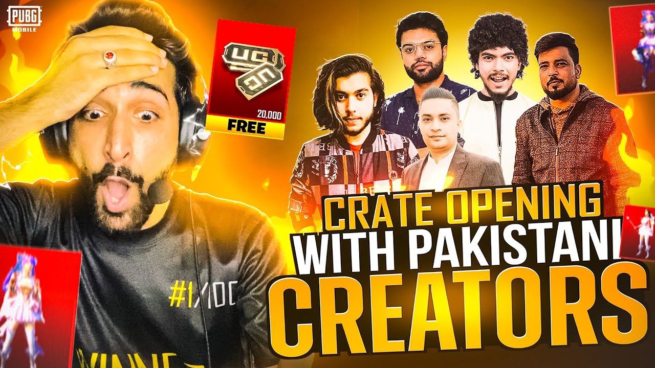 Free 20000Uc | Crystal Power Crate opening With  @StarANONYMOUS @FMRadioGamingLive @47khalifa