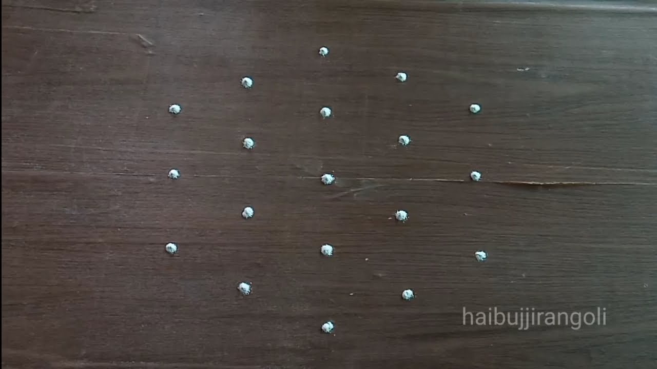 5 చుక్కల బుజ్జి ముగ్గు🤩👌-small muggulu-chukkala muggulu-easy rangoli-simple muggulu-#haibujjirangoli